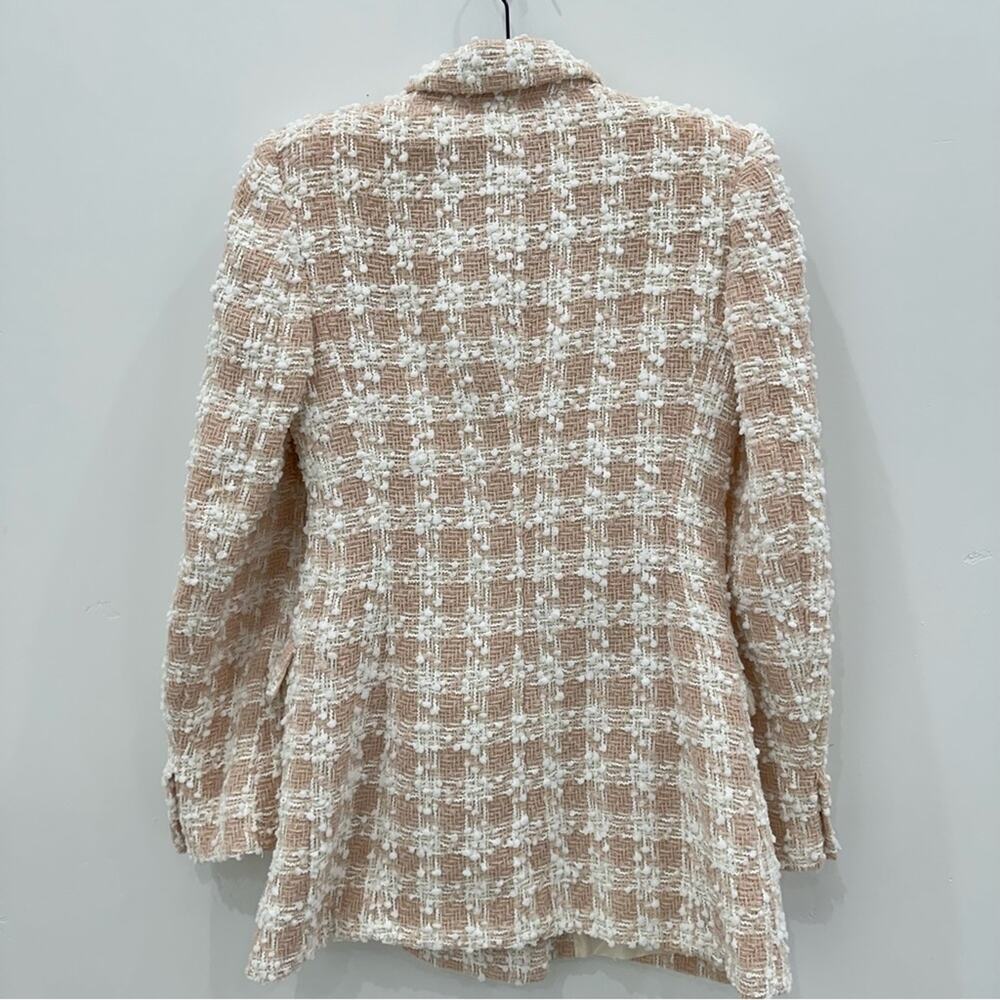 NWOT Zara Textured Tweed Light Pink Double Breasted Blazer. Blogger fave. - Picture 12 of 12